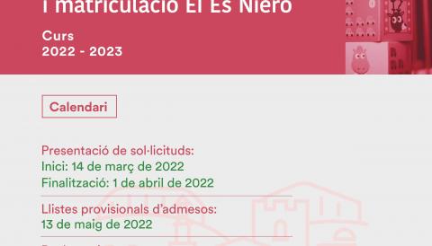 cartell informatiu procés d'admissió